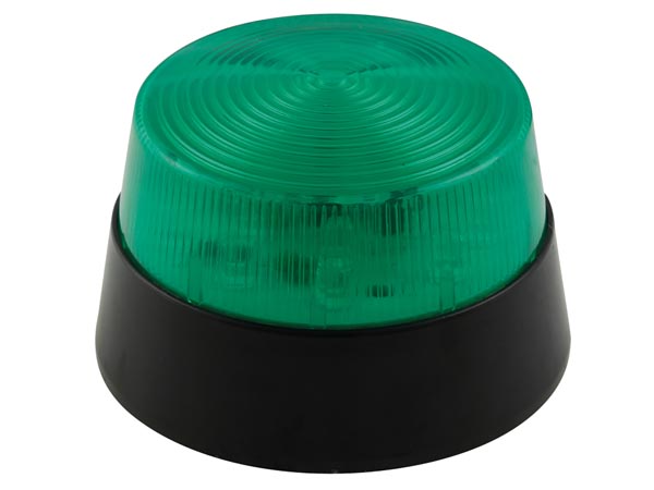 LED blinklys - 12Vdc, Ø77mm, IP20, Grøn