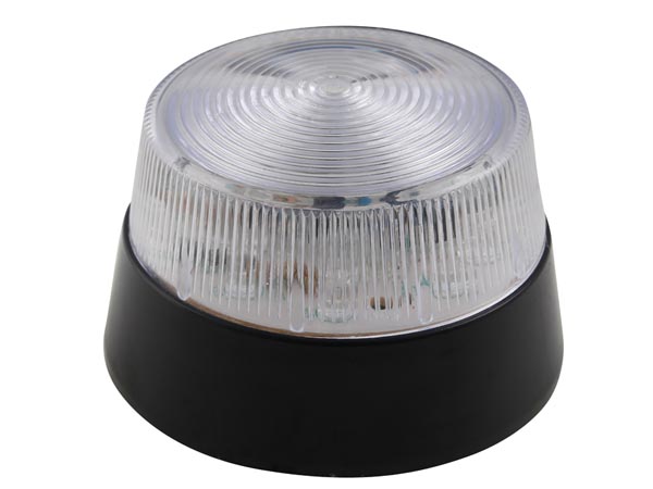 LED blinklys - 12Vdc, Ø77mm, IP20, Klar hvid