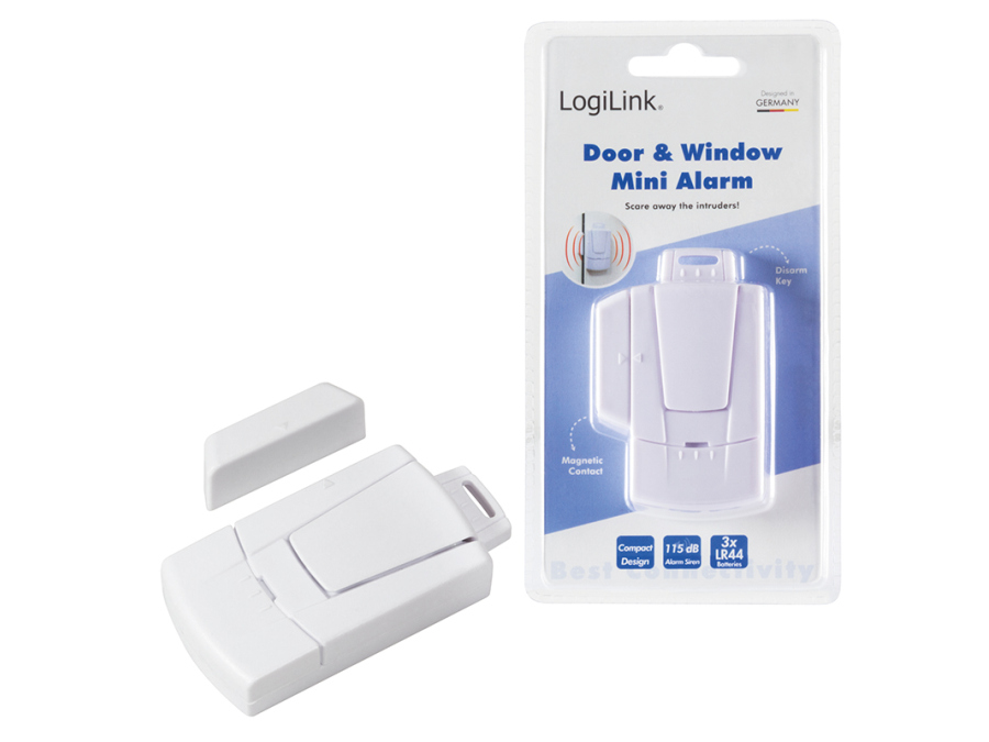 Dør-/vindue minialarm - Hvid