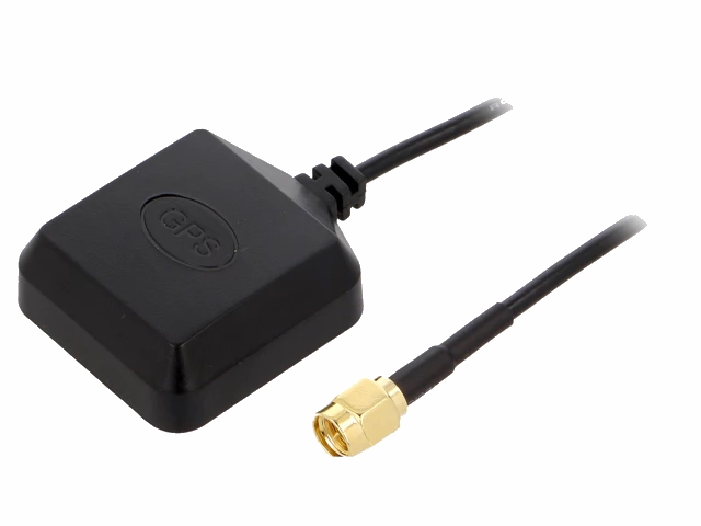 GPS magnetantenne - 5V, 3dB, 3m ledning m. SMA stik