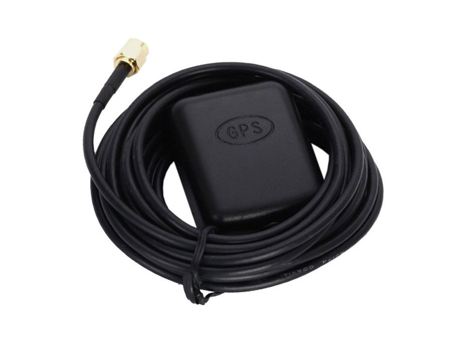Aktiv GPS magnetantenne - 3-5V, 28dB, 5m ledning m. SMA stik