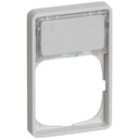 LK Fuga ramme Baseline 50 1½m m. tekstfelt - lysegrå