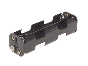 Batteriholder til 8xAA-bat. (m. knapterminaler)