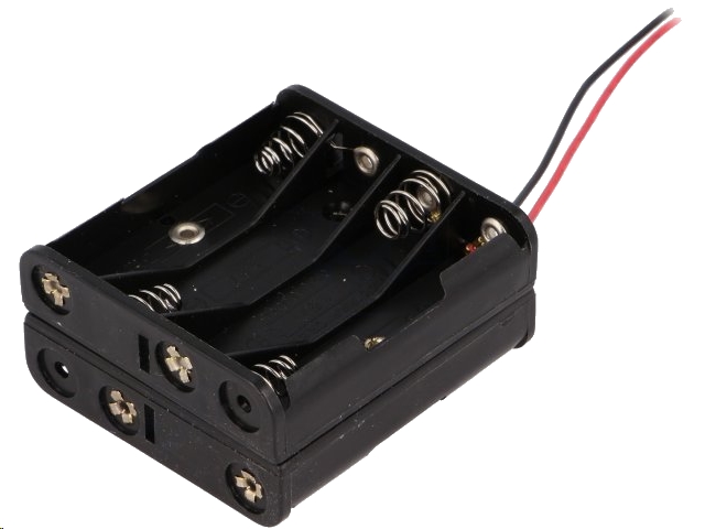 Batteriholder til 8xAAA bat. (m. 150mm ledning)