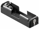 Batteriholder til 1xAA bat. (m. loddeflige)