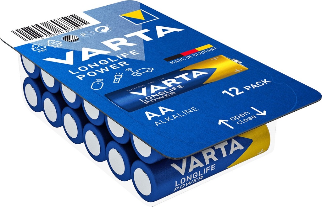 Longlife Power AA/LR6 alkaline batteri - 1,5V (12 stk.)