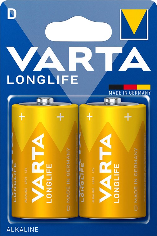Longlife D/LR20 alkaline batteri - 1,5V (2 stk.)