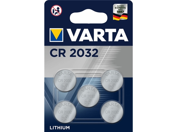 CR2032 Lithium knapcellebatteri - 3V 230mAh (5 stk.)