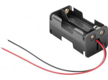Batteriholder til 4xAA bat. (m. ledning)