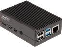 Kabinet til Raspberry Pi 4 B - Aluminium, Sort
