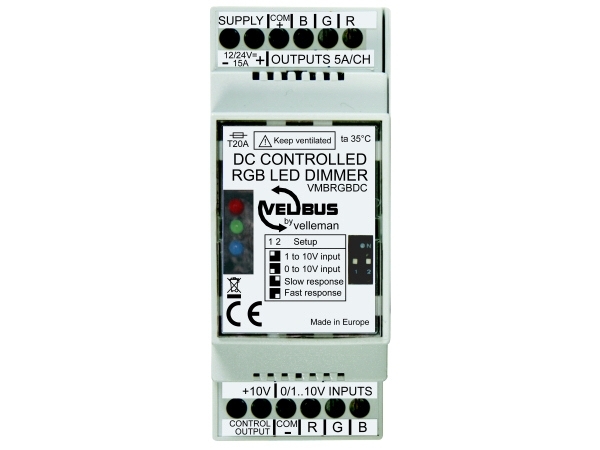 VELBUS - 0..10V RGB LED lysdæmper