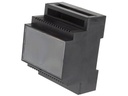 DIN skinne kabinet m. ventilationsriller - 4 modul, sort