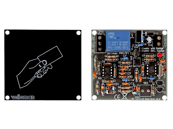 RFID kortlæser, inkl. 2 kort (færdigsamlet modul)