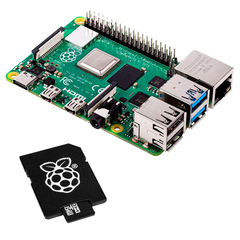 Raspberry Pi 4 Model B, 2GB RAM, BCM2711 64bit inkl. NOOBS