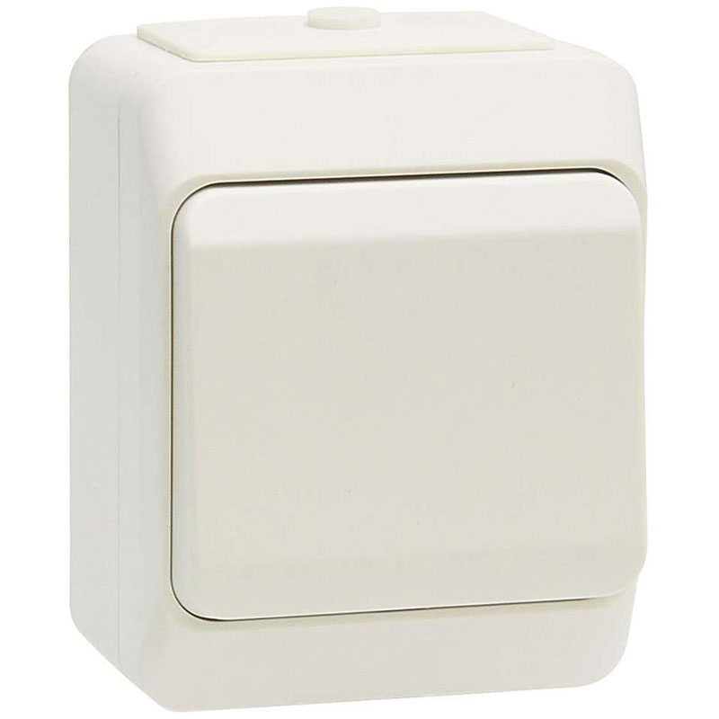 Kapslet korrespondanceafbryder IP44 - hvid