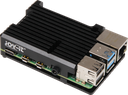 Køleprofil-kabinet til Raspberry Pi 4 - Sort alu. (2 dele)