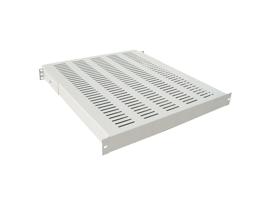 19" Heavy Duty hylde til rack skabe, D:600mm, Grå