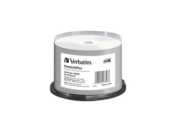 CD-R medie - 700MB / 80 min. Non ID, Printbare (50 stk.)