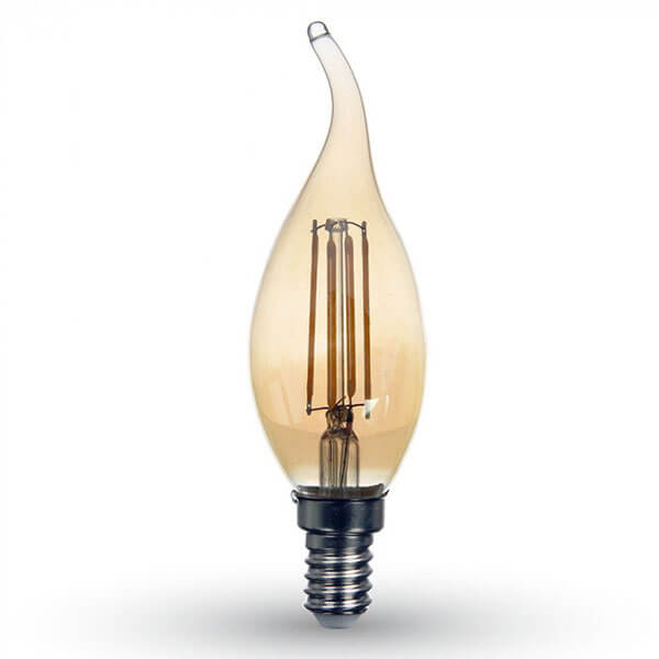 4W (40W) LED kertepære E14 2200K 350Lm 300° (A+)