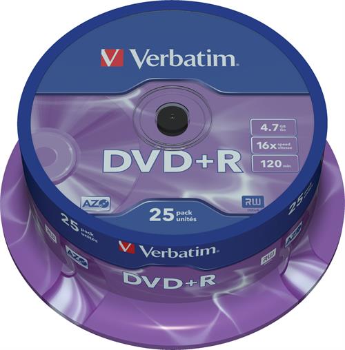 DVD+R medie - 4,7GB "Plus" format (25 stk. spindel)