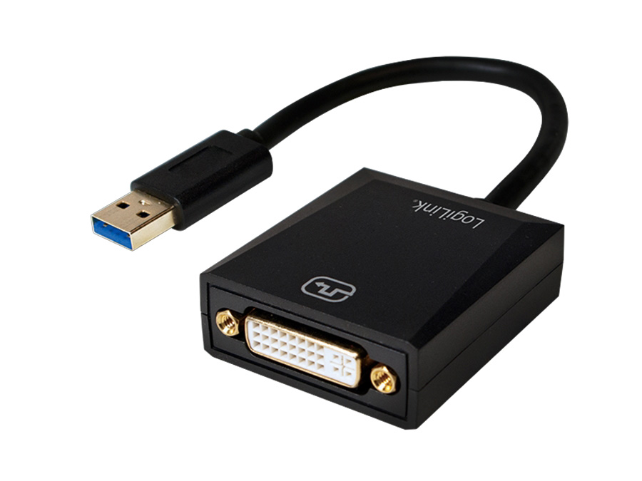 USB 3.0 adapter til DVI-D, sølv, 0,1 m