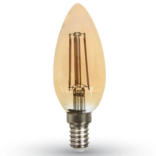 4W (40W) LED kertepære E14 2200K 350Lm 300° (A+)