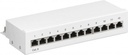 Patch panel - 12 x RJ45 CAT6 skærmet, Hvid
