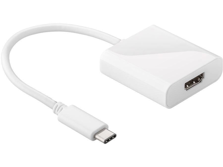 USB-C til HDMI adapter - 4K, Hvid (0,2m)