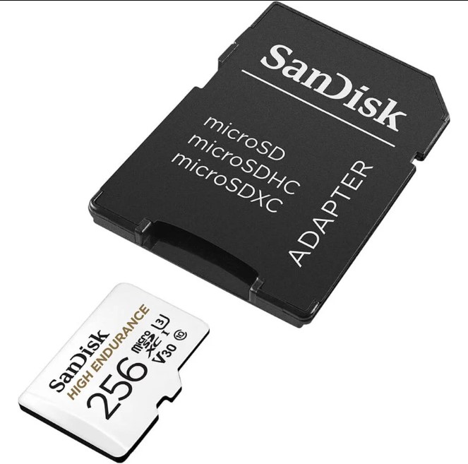 High Endurance microSDXC kort - 256GB Video Class V30 (U3)