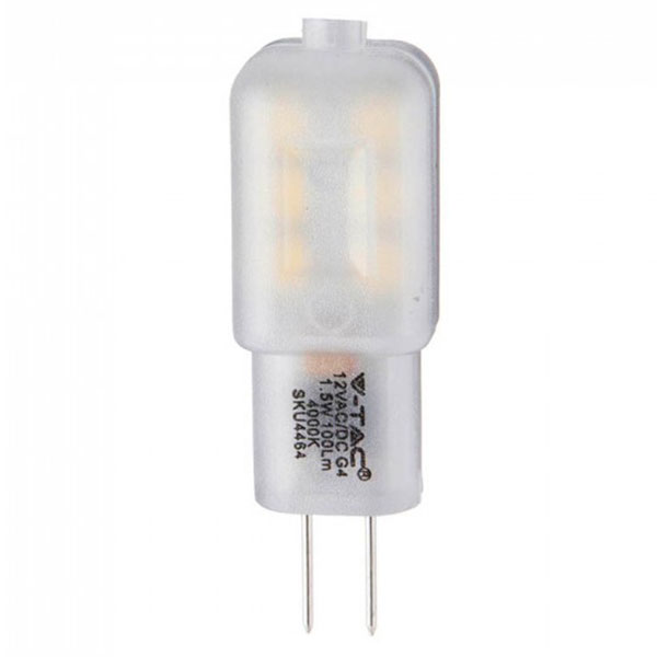 1,5W (10W) LED stiftpære G4 4000K 100Lm 300° (A+)