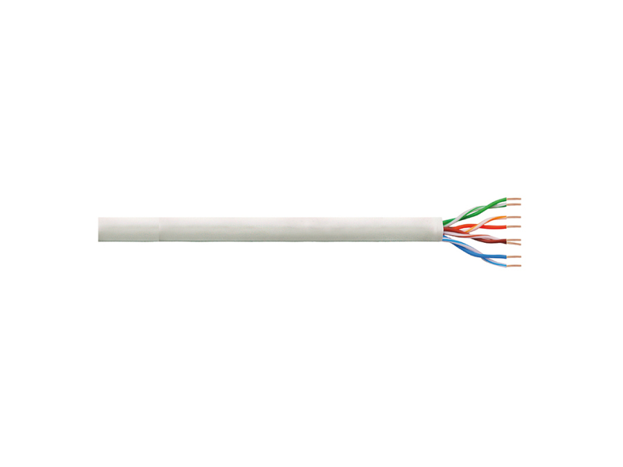 UTP netværkskabel - CAT6, trådet CU, GRÅ (305m)