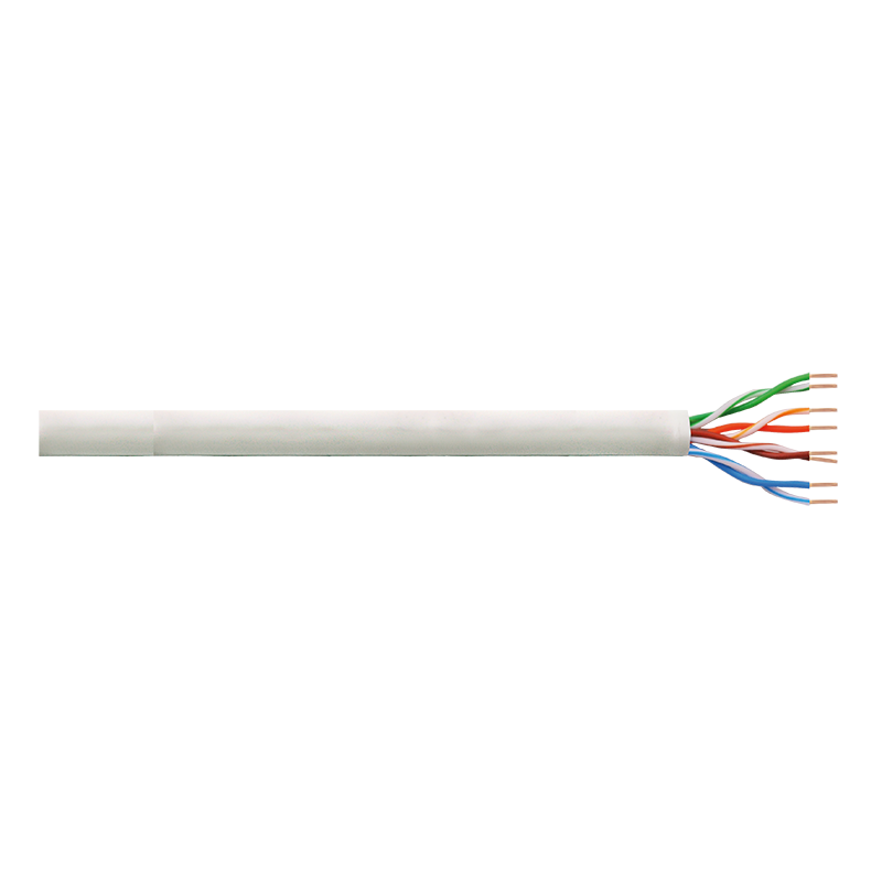 UTP netværkskabel - CAT6, trådet CCA, Grå (100m rulle)