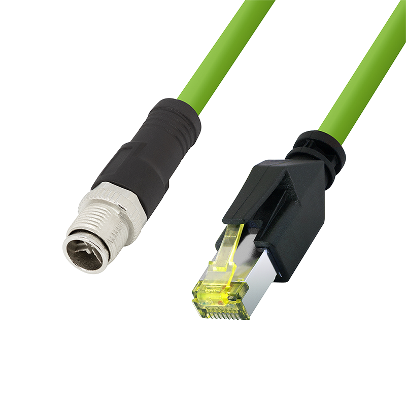 S/FTP netværkskabel - CAT6a PUR, M12 X-Code til RJ45 (1m)