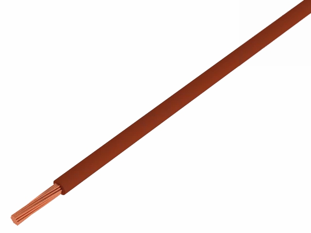 Monteringsledning - H07V-K, 16mm², CU, Brun (metervare)