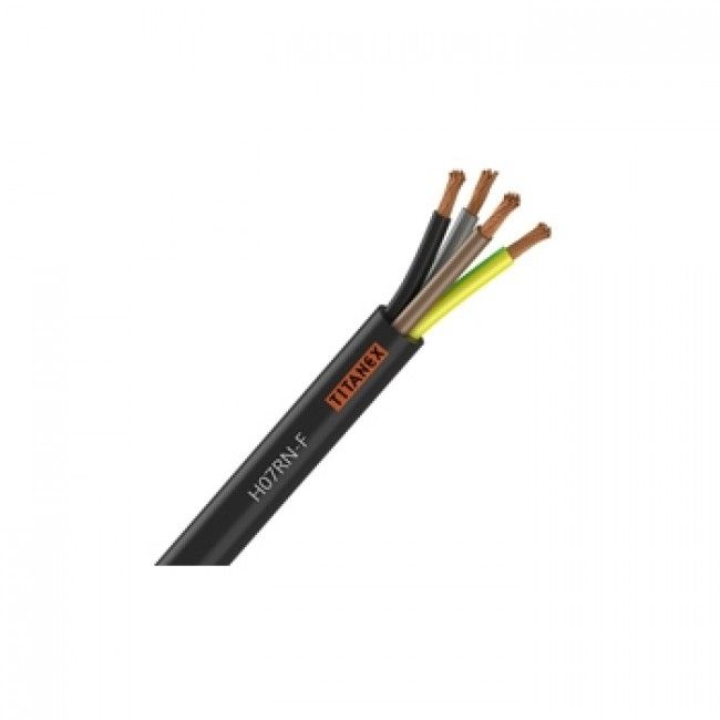 Gummikabel - H07RN-F, 4x1,5mm² Ø13mm, Sort (metervare)
