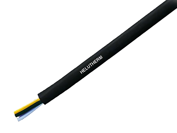 Multikabel - 4x0,5mm² trådet Ø6,3mm, Sort (metervare)