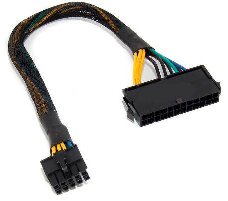 Intern PC strømkabel - 24P ATX hun til 10P han (30cm)