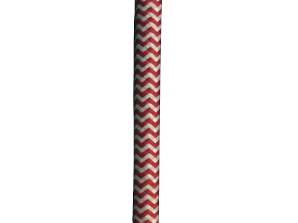 Stofledning - 2x0,75mm², RØD/HVID sildeben (metervare)