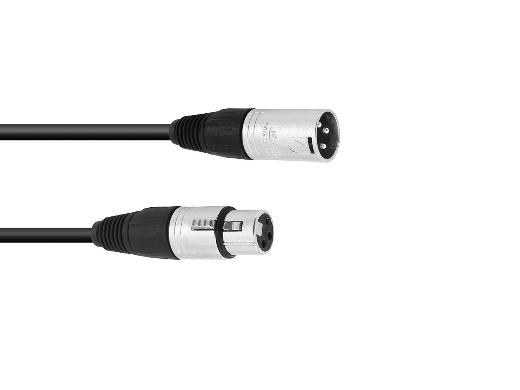 Prof. mikrofonkabel - 3pol XLR han/hun, Neutrik (6m)