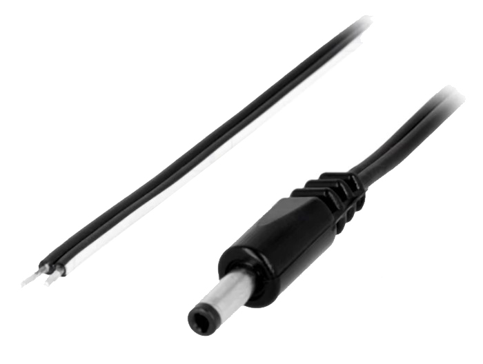 DC kabel - 4,0x1,7mm DC han til løs ende (3m)