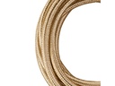 Stofledning - 2x0,75mm², Metallisk Champagne (3m)