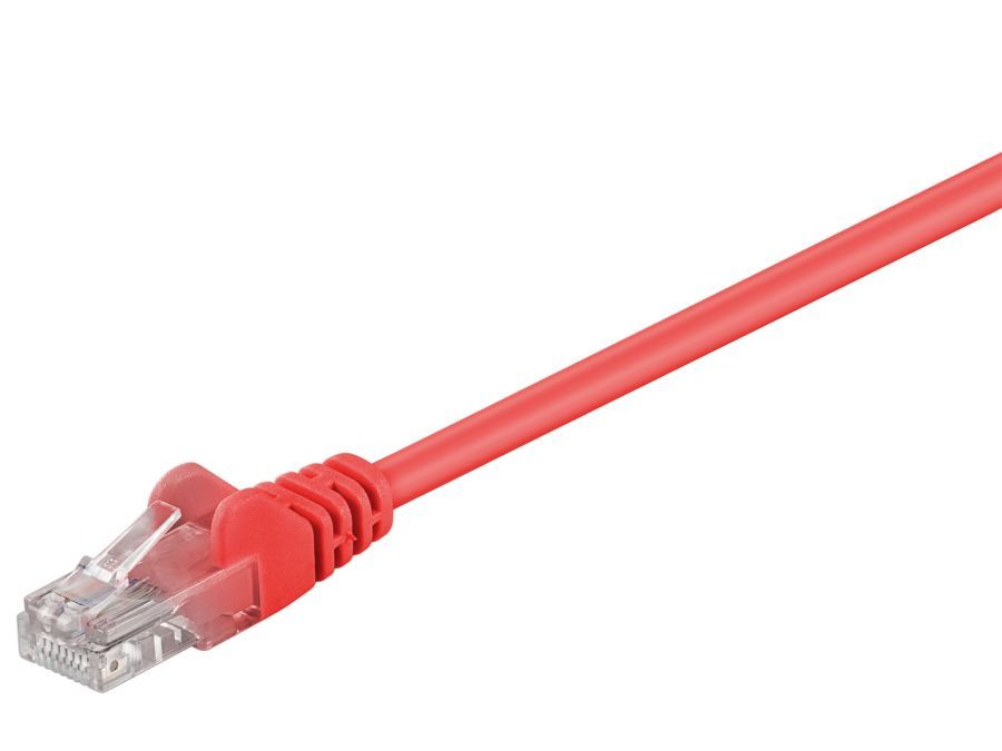 UTP netværkskabel - CAT6, 2xRJ45, Rød (1,5m)