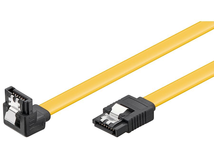HDD SATA kabel - 6GBit/s, SATA L > SATA L 90° ned (0,5m)
