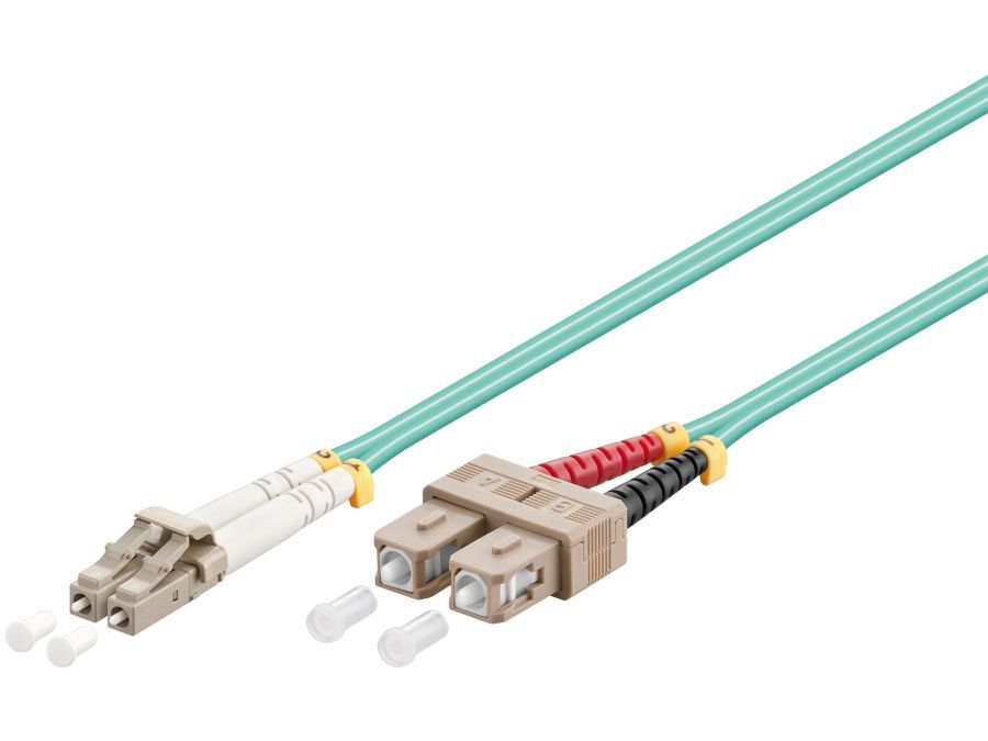 Fiberoptisk netværkskabel LC-SC multimode OM3 (2m)