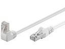 FTP netværkskabel - 2xRJ45, 1x90° CAT5e, Hvid (0,25m)