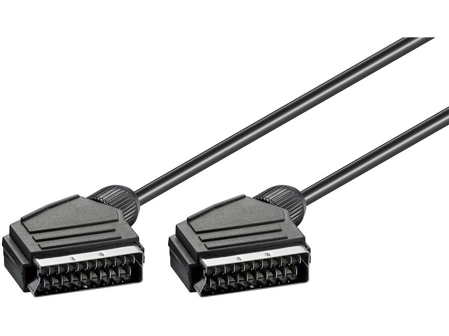 SCART kabel - SCART han til SCART han, fuld skærmet (2m)