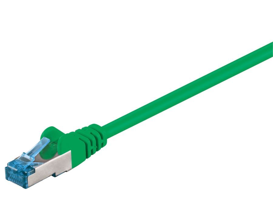 S/FTP netværkskabel - CAT6a PiMF Halogenfri, Grøn (1m)