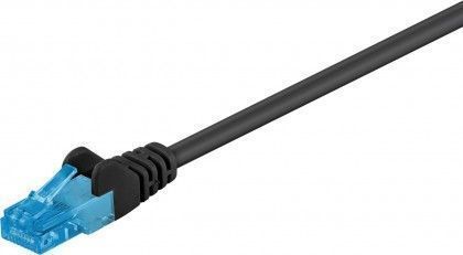 CAT6a patchkabel - U/UTP, halogenfri, CU, Sort (15m)