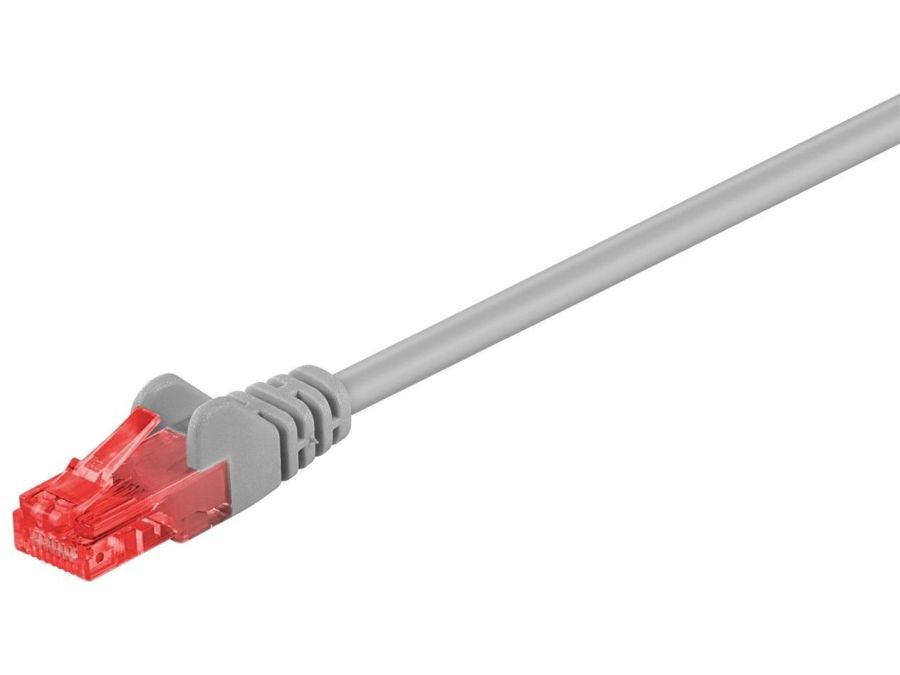 UTP netværkskabel - CAT6, 2xRJ45, CU, LSZH, Grå (1,5m)