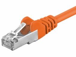 FTP netværkskabel - Skærmet CAT5e, 2xRJ45, ORANGE (0,25m)